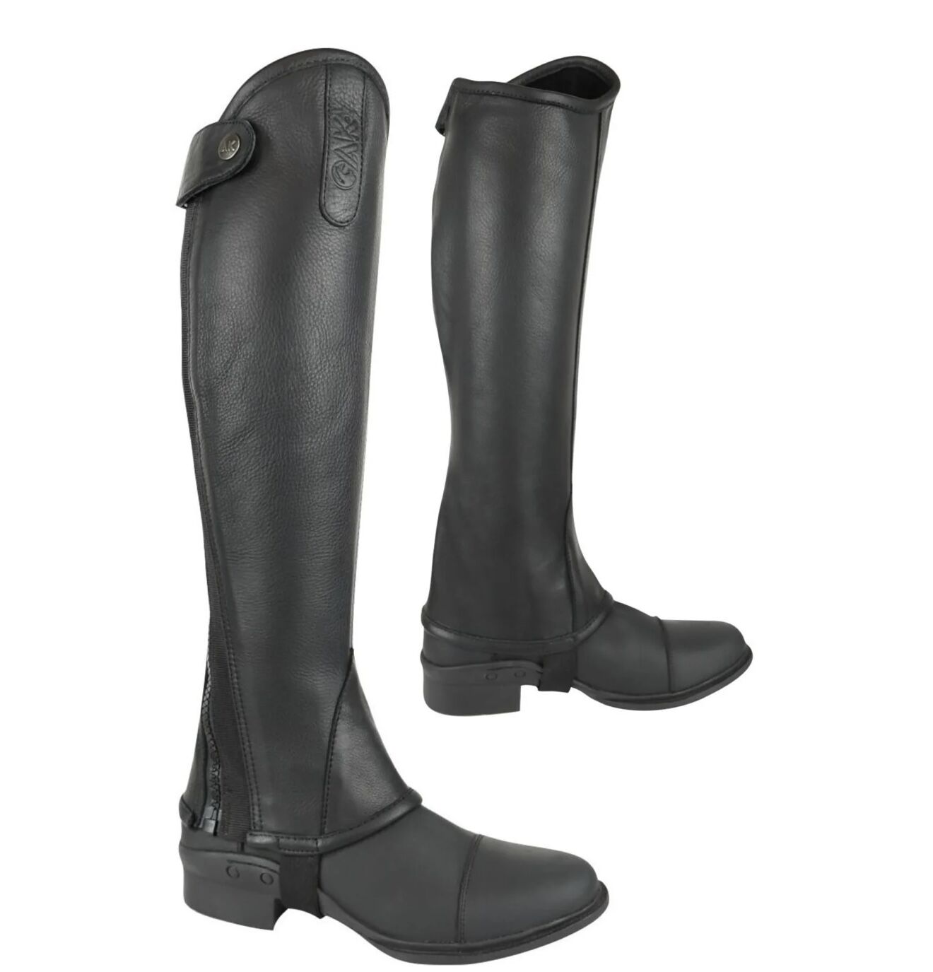 Kavisli Fermuarlı Tam Tahıllı Deri Yarım Chaps