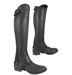 Kavisli Fermuarlı Tam Tahıllı Deri Yarım Chaps