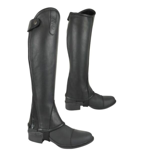 Kavisli Fermuarlı Tam Tahıllı Deri Yarım Chaps