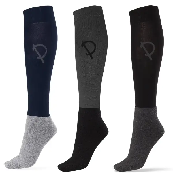 Pramoda İnce Binici Çorabı 3'lü Paket (Lacivert-Antrasit-Siyah)