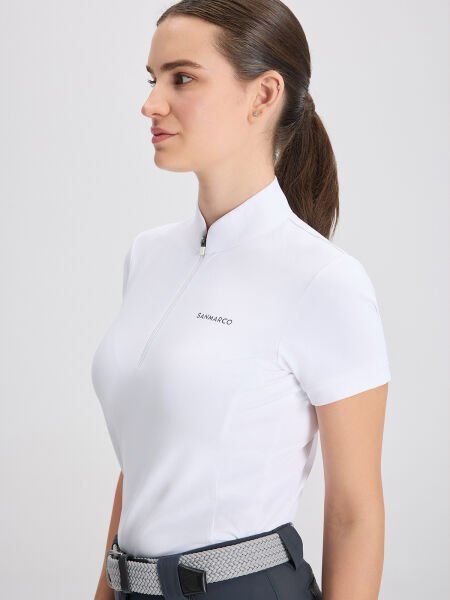 ENZA WHITE KADIN KISA KOL YARIŞMA POLO