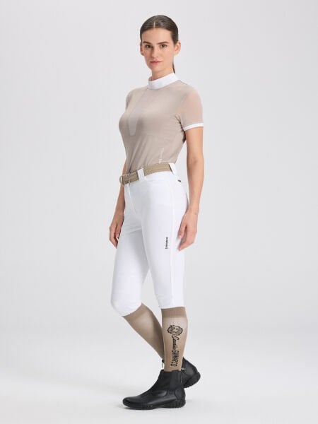 VERONA TAUPE KADIN KISA KOL YARIŞMA POLO