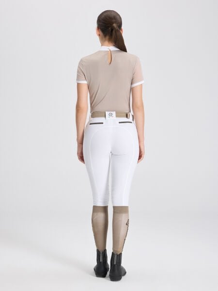 VERONA TAUPE KADIN KISA KOL YARIŞMA POLO