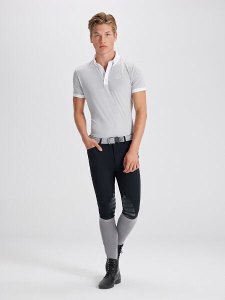 ZANNONE LIGHT GRAY ERKEK KISA KOL YARIŞMA POLO