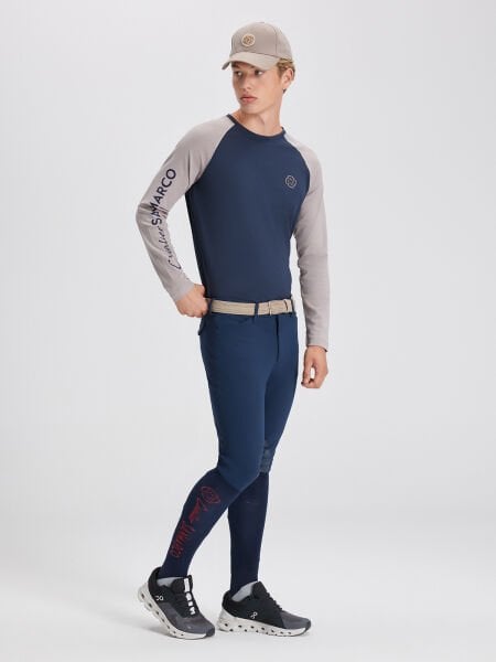 OSLO NAVY/BEIGE ERKEK UZUN KOL T-SHIRT