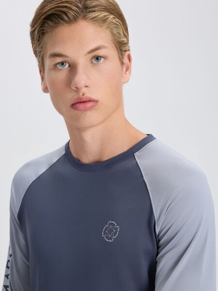 OSLO DARK GRAY/LIGHT GRAY ERKEK UZUN KOL T-SHIRT