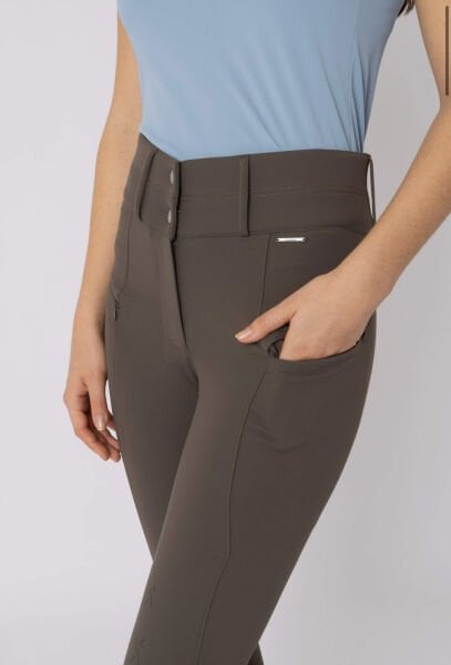 Tam Silikon Süslemeli ve Yüksek Belli Sophie Kadın Pantolon