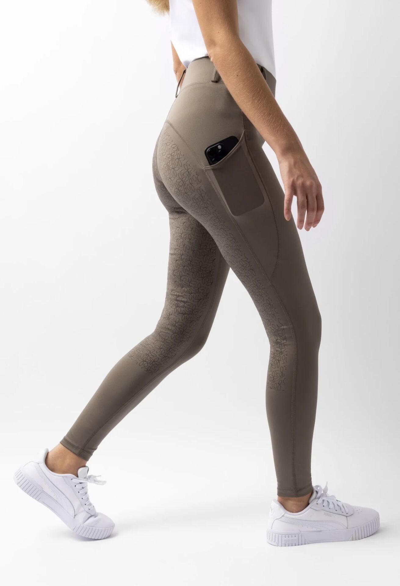 Dea Kadın Tam Silikonlu Bej Binicilik Tayt