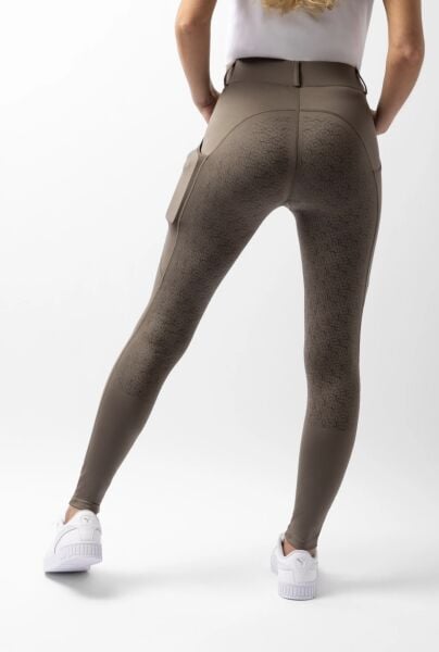 Dea Kadın Tam Silikonlu Bej Binicilik Tayt