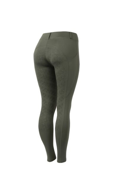 Dea Kadın Tam Silikonlu Haki Yeşil Binicilik Tayt