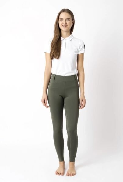 Dea Kadın Tam Silikonlu Haki Yeşil Binicilik Tayt