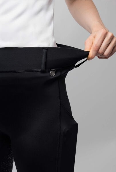 Dea Kadın Tam Silikonlu Siyah Binicilik Tayt